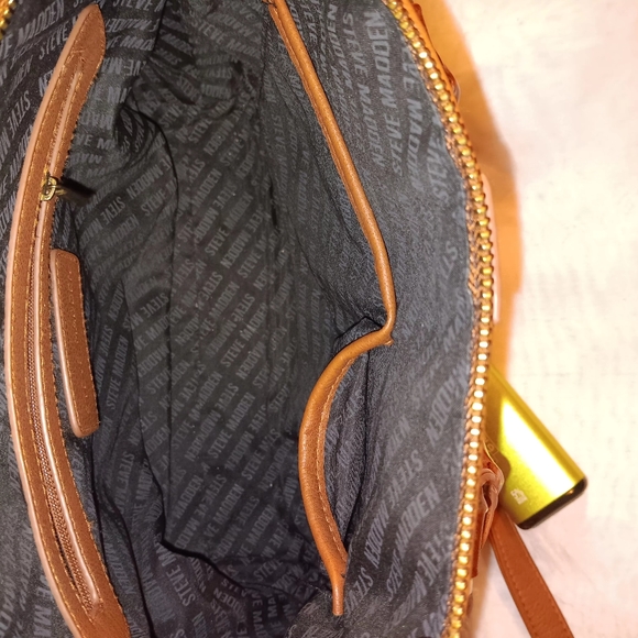 Steve Madden tan studded Crossbody Satchel - Picture 2 of 10